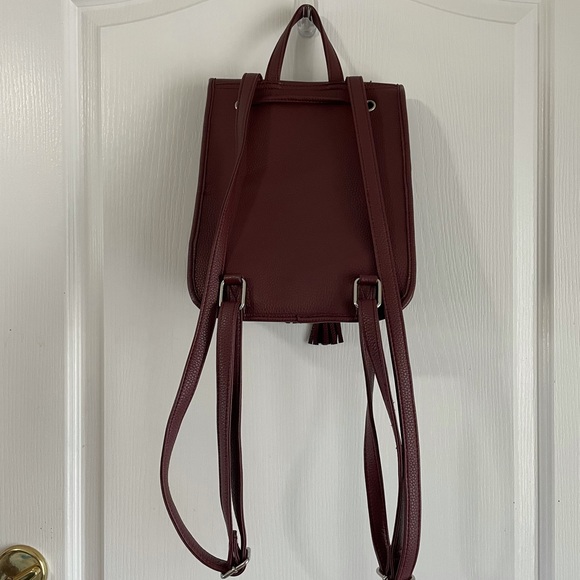 Drawstring Faux Leather Backpack Purse - Picture 3 of 3